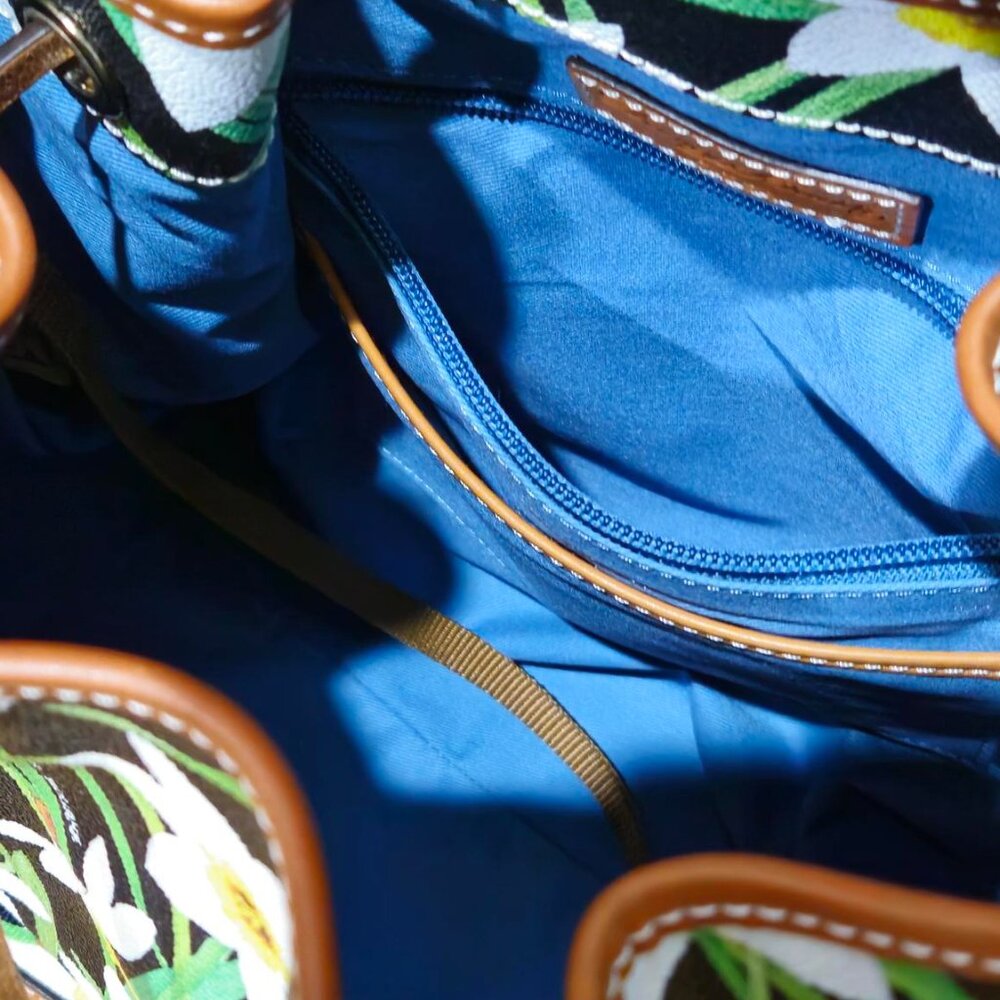 Dooney & Bourke Daffodil Drawstring Bucket Bag and Key Chain Purse - Picture 7 of 16